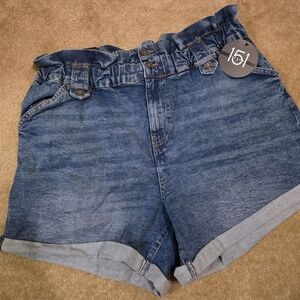 One5one Denim Blue Women's Shorts Stretchy Size 2XL Nwt